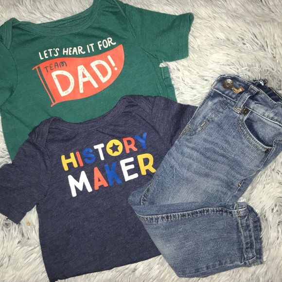 👶🏼 Two onesies and a pair of jeans - Picture 1 of 6